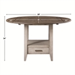 Abacus Two-tone Smokey Alabaster and Brown 5-piece Drop Leaf Counter Dining Set