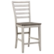 Abacus Two-tone Smokey Alabaster and Brown 5-piece Drop Leaf Counter Dining Set