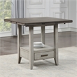 Abacus Two-tone Smokey Alabaster and Brown 5-piece Drop Leaf Counter Dining Set