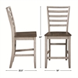 Abacus Two-tone Smokey Alabaster and Brown 5-piece Drop Leaf Counter Dining Set