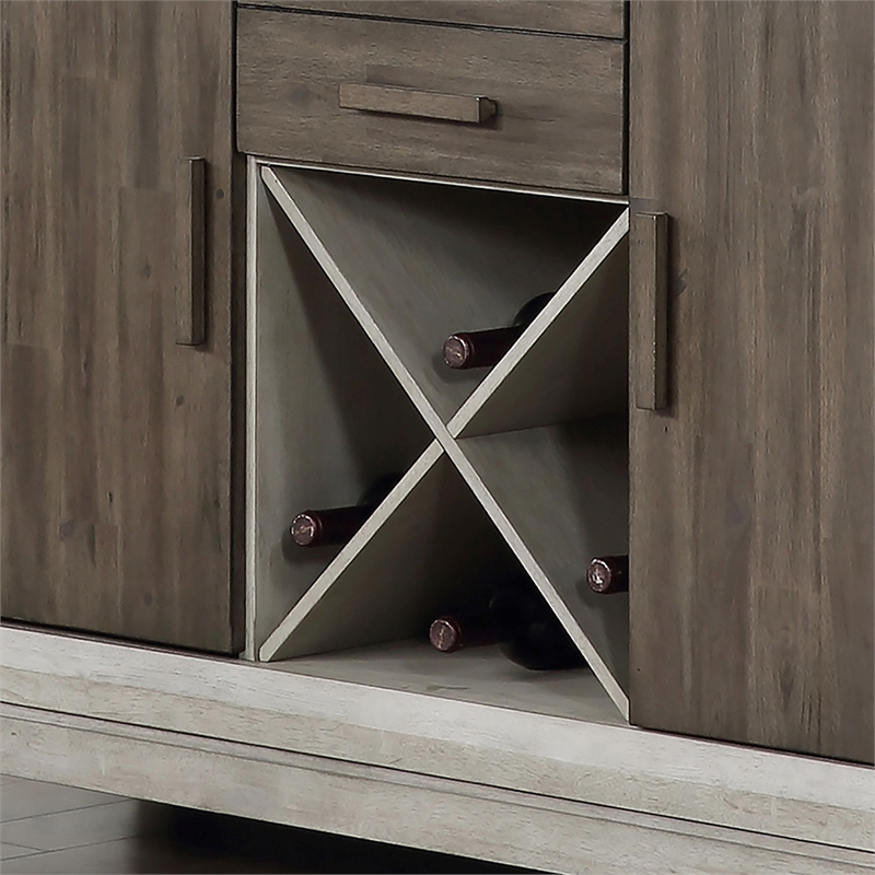 Abacus Two-tone Smokey Alabaster and Brown 54-inch Server