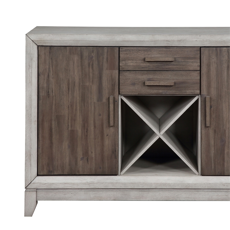 Abacus Two-tone Smokey Alabaster and Brown 54-inch Server
