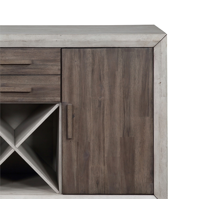 Abacus Two-tone Smokey Alabaster and Brown 54-inch Server