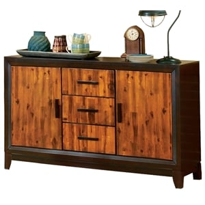 Abaco Buffet Sideboard in Two Tone Cherry Wood Finish