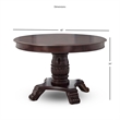 Steve Silver Company Tournament Brown Top Poker Table in Cherry
