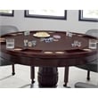 Steve Silver Company Tournament Brown Top Poker Table in Cherry