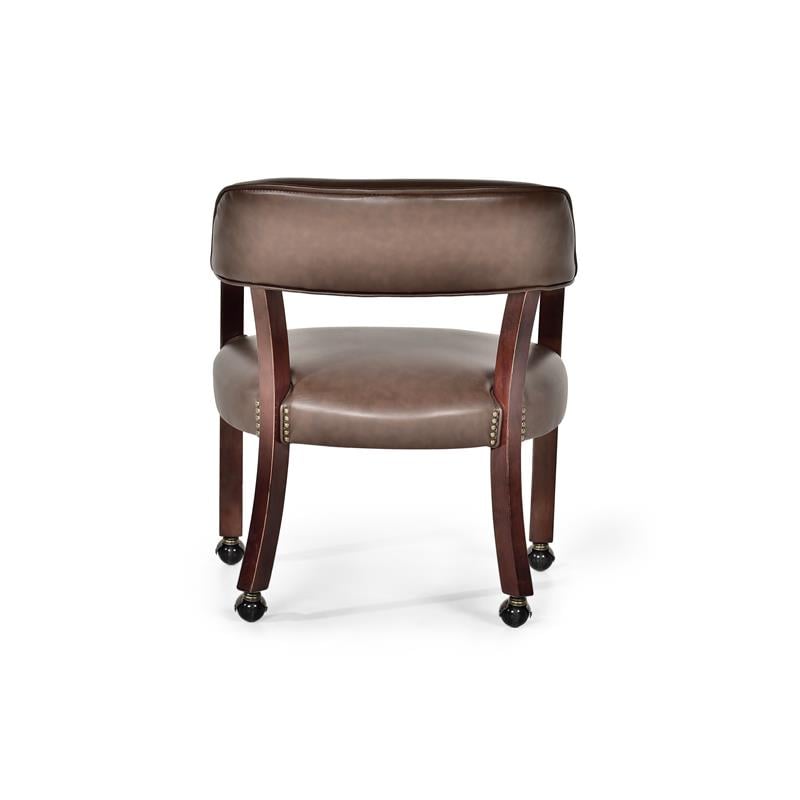Steve Silver Company Tournament Captains Chair with Casters in Brown