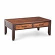 Abaco Rectangular Two Tone Cherry  Wood Finish  Coffee Table