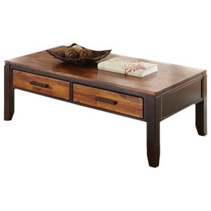 Abaco Rectangular Two Tone Cherry  Wood Finish  Coffee Table