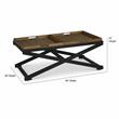 Topeka Walnut and Ebony Solid Wood Cocktail Table