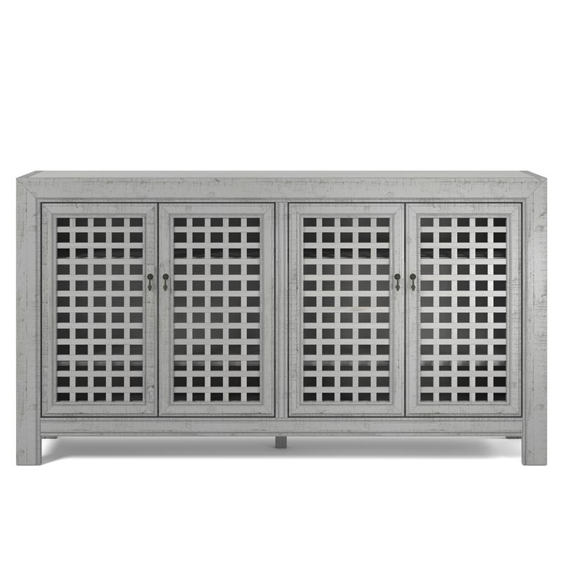 Rio 4-door Antique Gray 70-inch Wood Accent Cabinet