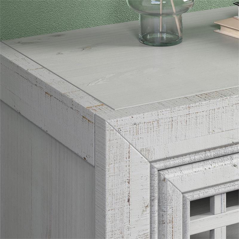 Rio 4-door Antique Gray 70-inch Wood Accent Cabinet