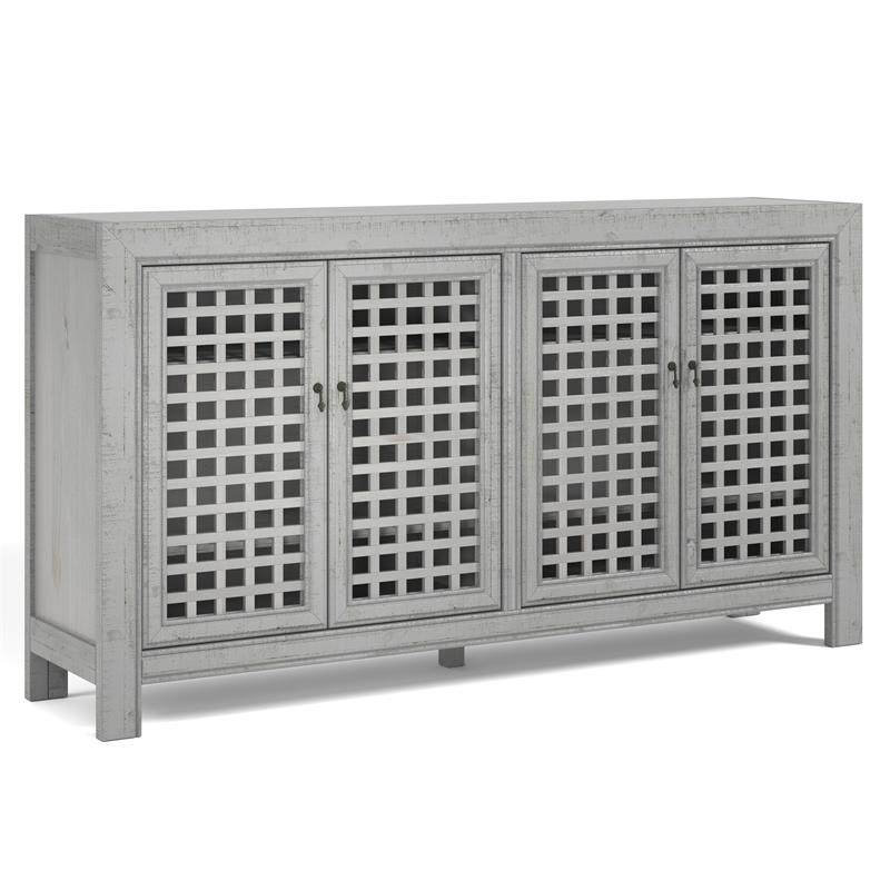 Rio 4-door Antique Gray 70-inch Wood Accent Cabinet