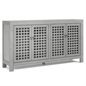 Rio 4-door Antique Gray 70-inch Wood Accent Cabinet