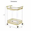 Aerin Acrylic and Gold Finished Metal Serving Cart