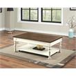 Joanna Farmhouse Two-tone Ivory and Mocha Wood Coffee Table