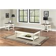 Joanna Farmhouse Two-tone Ivory and Mocha Wood Coffee Table
