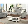 Joanna Farmhouse Two-tone Ivory and Mocha Wood Coffee Table