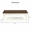 Joanna Farmhouse Two-tone Ivory and Mocha Wood Coffee Table