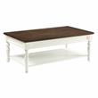 Joanna Farmhouse Two-tone Ivory and Mocha Wood Coffee Table