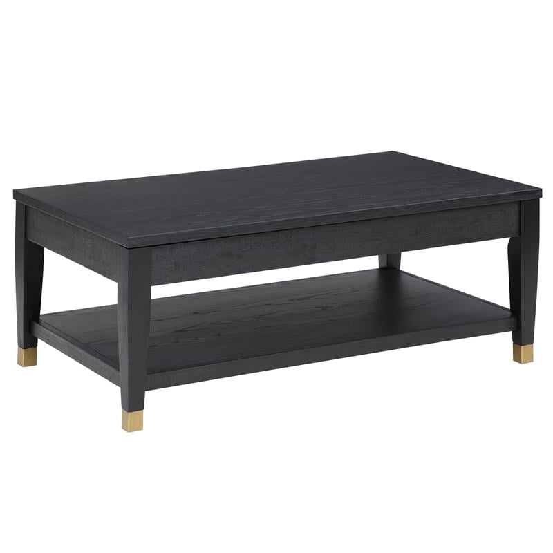 Yves Rubbed Charcoal Wood Lift-top Cocktail Table