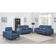 Sansa Ocean Blue Top Grain Leather Power Reclining Chair