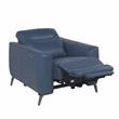 Sansa Ocean Blue Top Grain Leather Power Reclining Chair