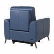 Sansa Ocean Blue Top Grain Leather Power Reclining Chair