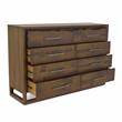 Lofton 8-drawer Mocha Brown Wood Dresser