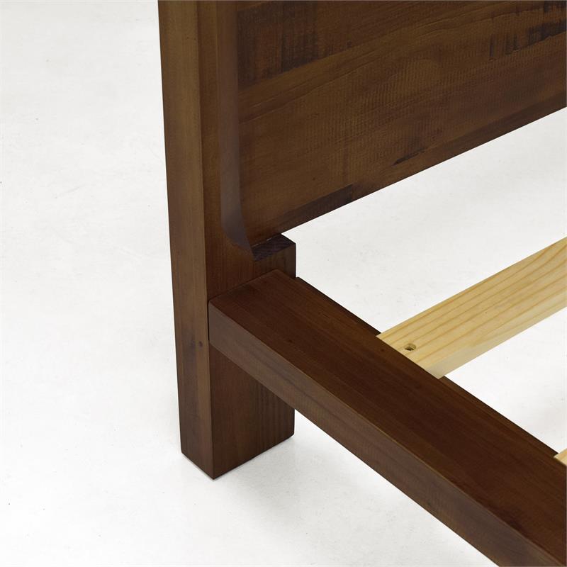 Lofton Queen Mocha Brown Wood Platform Bed
