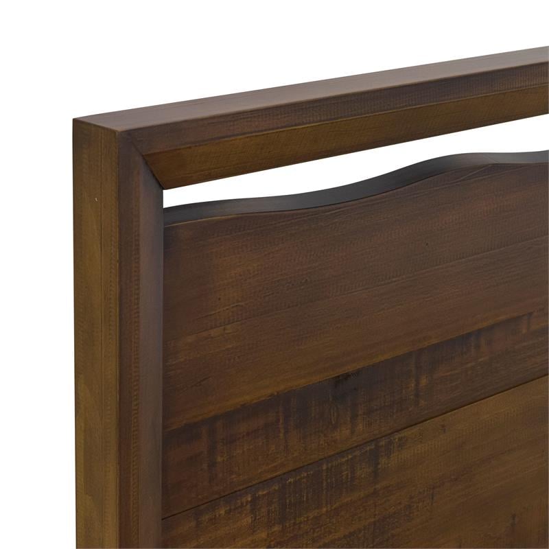 Lofton 4-piece Queen Size Mocha Brown Wood Bedroom Set