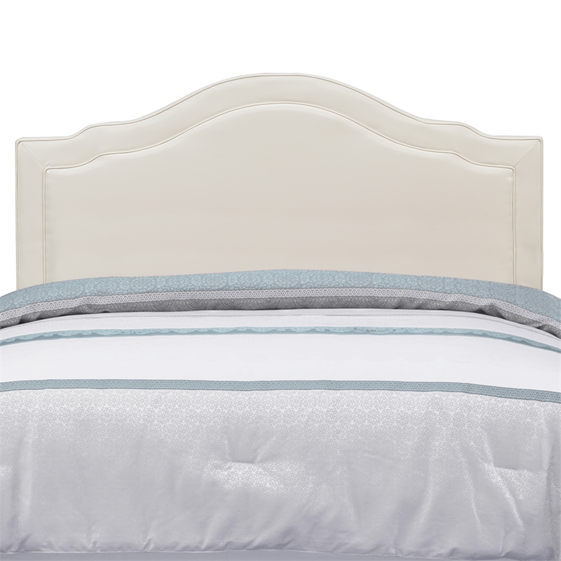 Edmond Cream Faux Leather Upholstered Queen Headboard