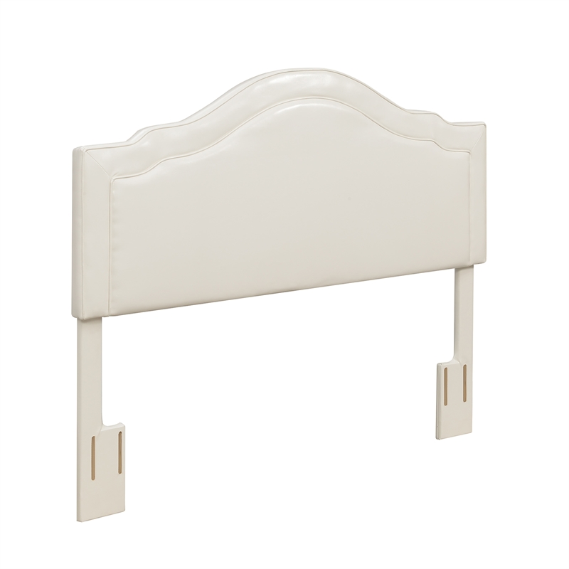 Edmond Cream Faux Leather Upholstered Queen Headboard