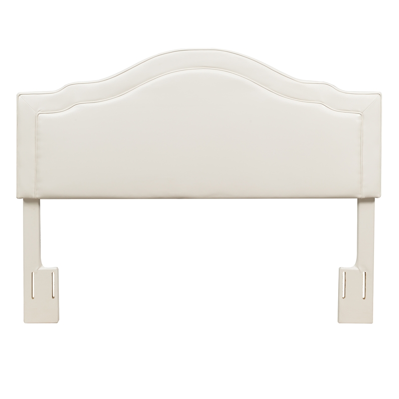 Edmond Cream Faux Leather Upholstered Queen Headboard