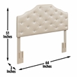 Dawson Pearl Faux Leather Upholstered Queen Headboard