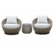 Adeline Driftwood Gray Wicker Patio 3-Pack