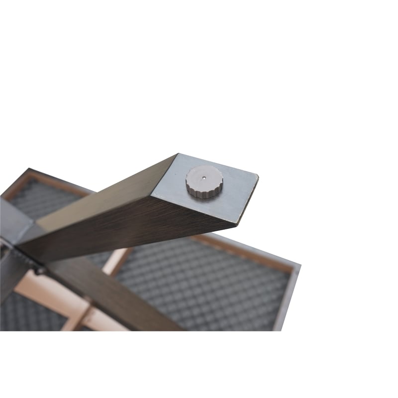 Marina Brown Aluminum Rectanglular Patio Table