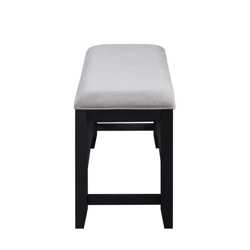 Steve Silver Yves Rubbed Charcoal Wood Counter Bench