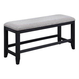 Steve Silver Yves Rubbed Charcoal Wood Counter Bench