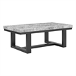 Steve Silver Company Lucca Gray Marble and Espresso Wood Coffee Table