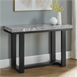 Steve Silver Company Lucca Gray Marble and Espresso Wood Sofa Table