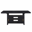 Yves Rubbed Charcoal Wood Counter Height Storage 6-Piece Dining Set