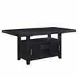 Yves Rubbed Charcoal Wood Counter Height Storage 6-Piece Dining Set