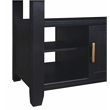 Yves Rubbed Charcoal Wood Counter Height Storage 6-Piece Dining Set
