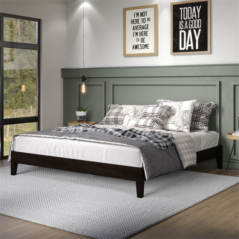 Steve Silver Nix King Black Wood Platform Bed