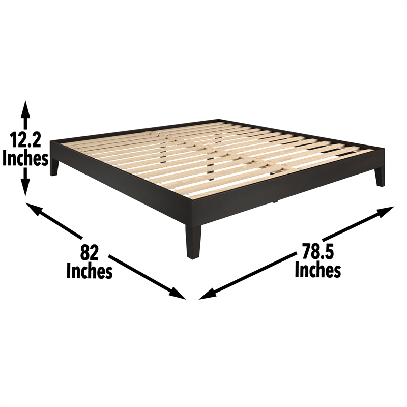 Steve Silver Nix King Black Wood Platform Bed