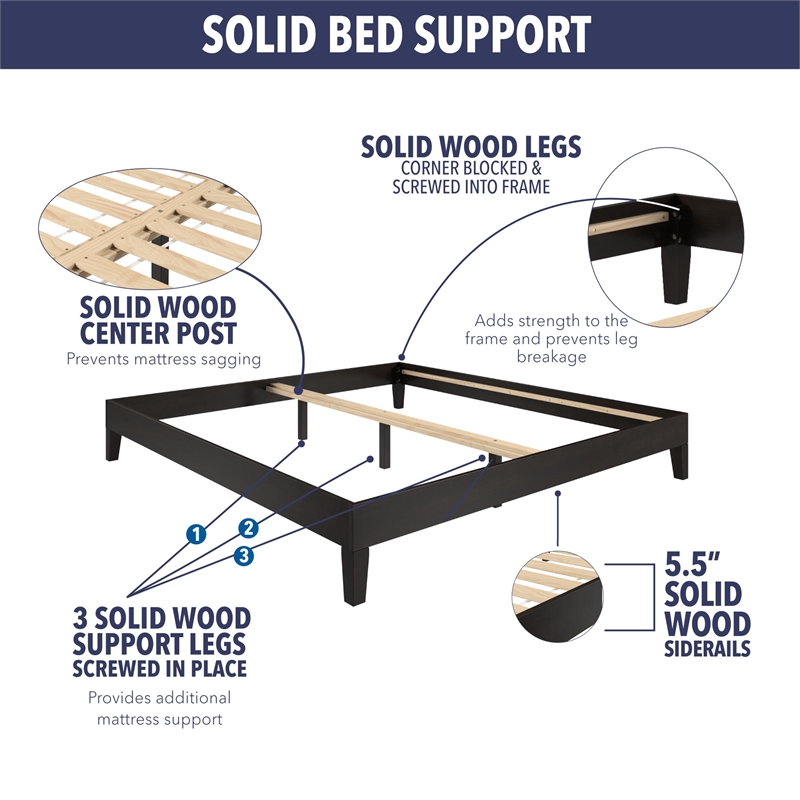 Steve Silver Nix King Black Wood Platform Bed