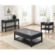 Garvine Gray Stone Top Cocktail Table with Casters