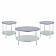 Frostine Round Chrome and Tempered Glass End Table