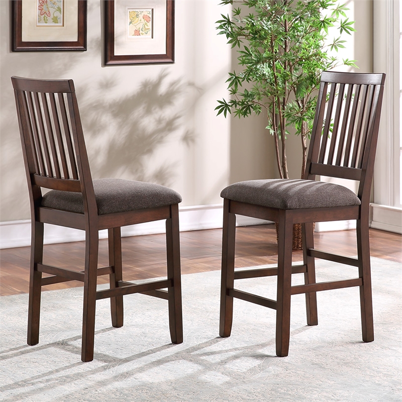 Yorktown 5-Piece Espresso Wood Counter Height Storage Dining Set